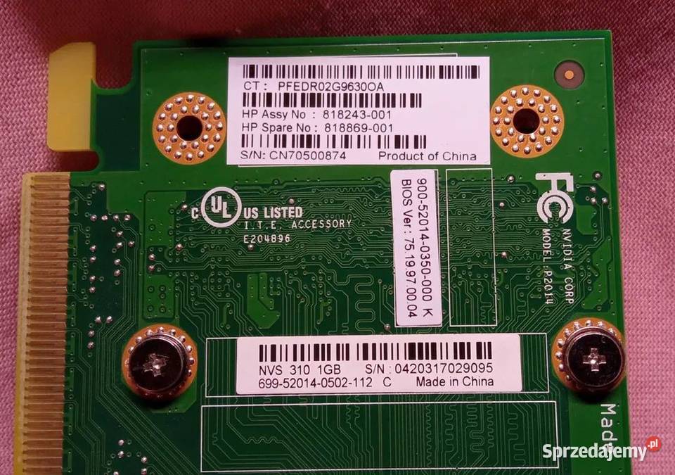 Karta graficzna Nvidia Quadro NVS 310 1GB GDDR3 Łódź sprzedam