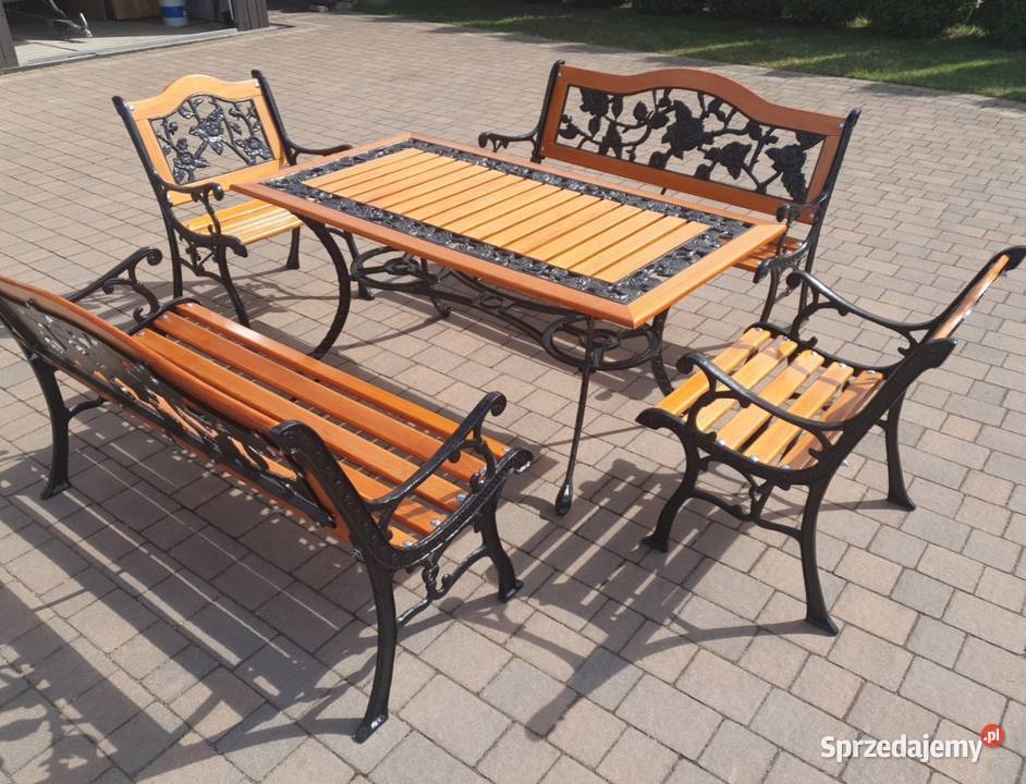 Komplet ogrodowy żeliwny inny kolor sprzedam