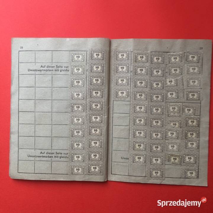 1696 Niemiecka Broszura Ze Znaczkami Sprzedaży zachodniopomorskie Szczecin