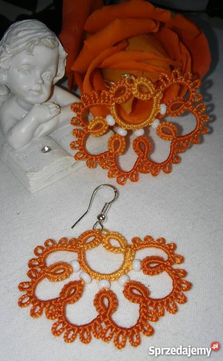 Kolczyki Frywolitkowe Kolczyki