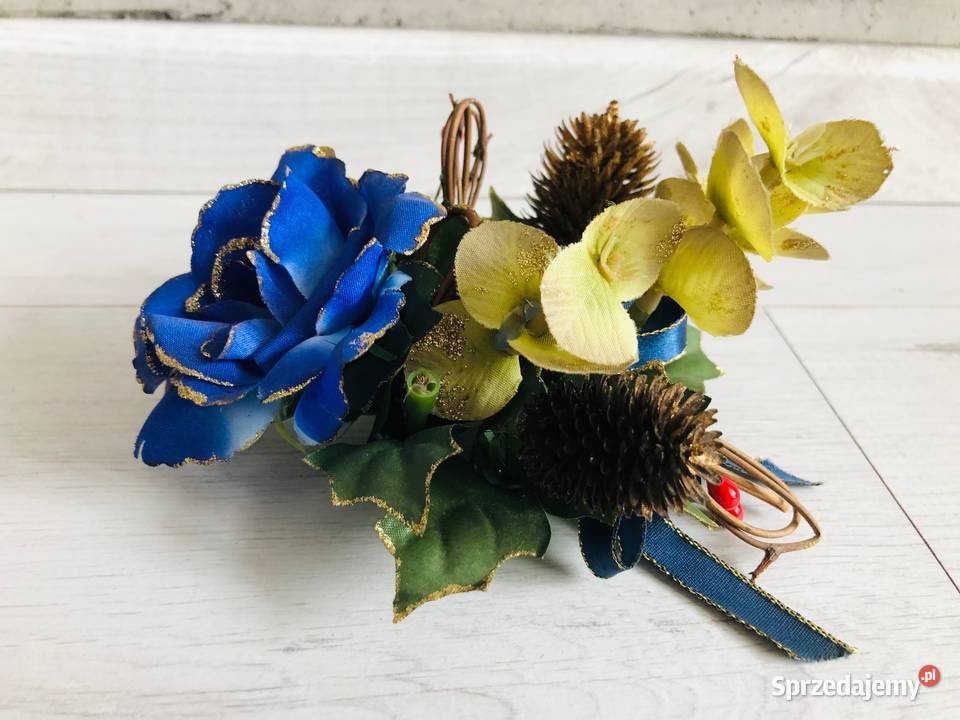 NOWE sztuczne kwiaty ozdoba na świecę wiązanka Łódź