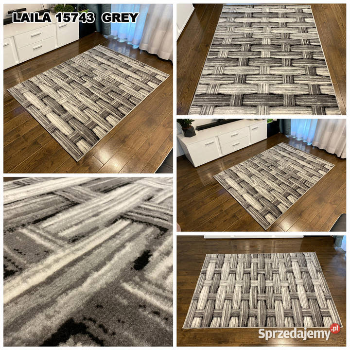 DYWAN DO SALONU GĘSTY WŁOS LAILA 15743 GREY 1m Białystok