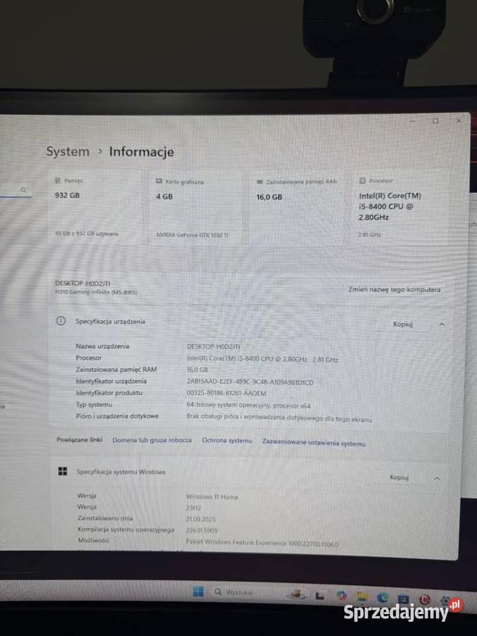 Komputer Gamingowy MSI Klasy Core i5 dolnośląskie Kłodzko