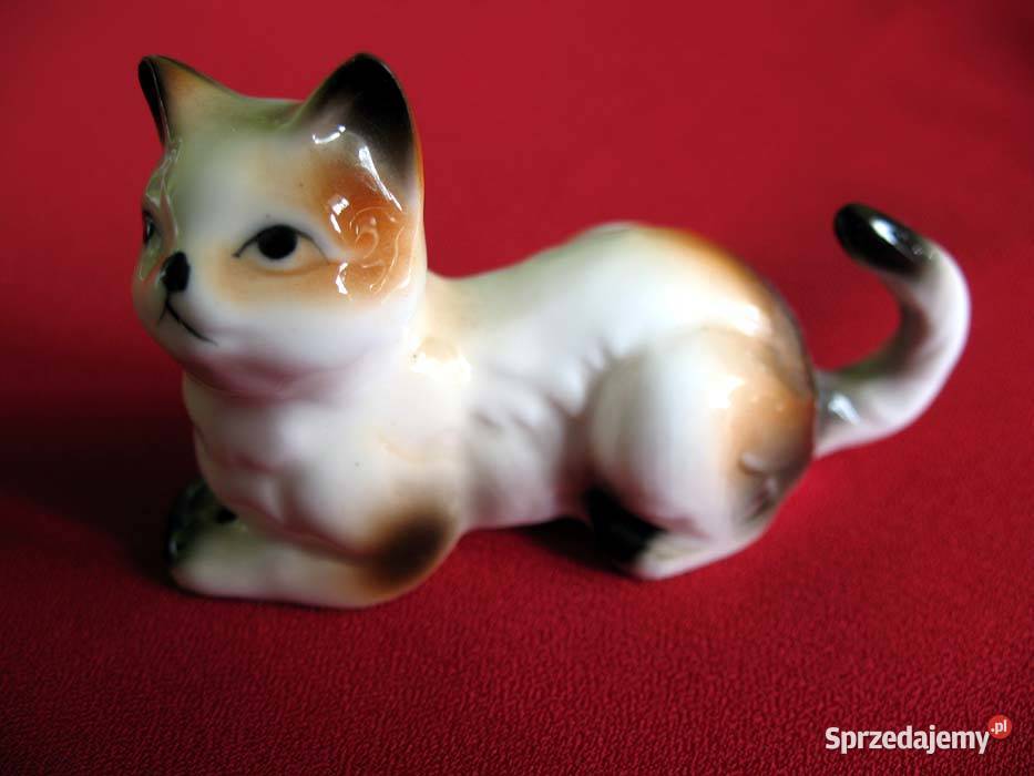 Kot naturalistyczna figurka z porcelany 4 x 65 x Siedlce sprzedam