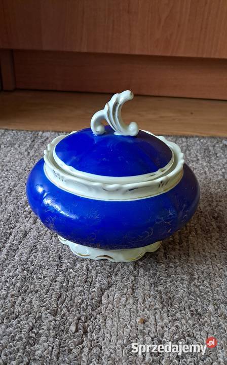Cukiernica Szkatułka porcelana kobaltowa ALKA podlaskie Suwałki