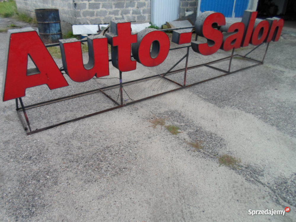 Duży NeonSzyldReklama Świetlna AUTO SALON Pozostałe Katowice