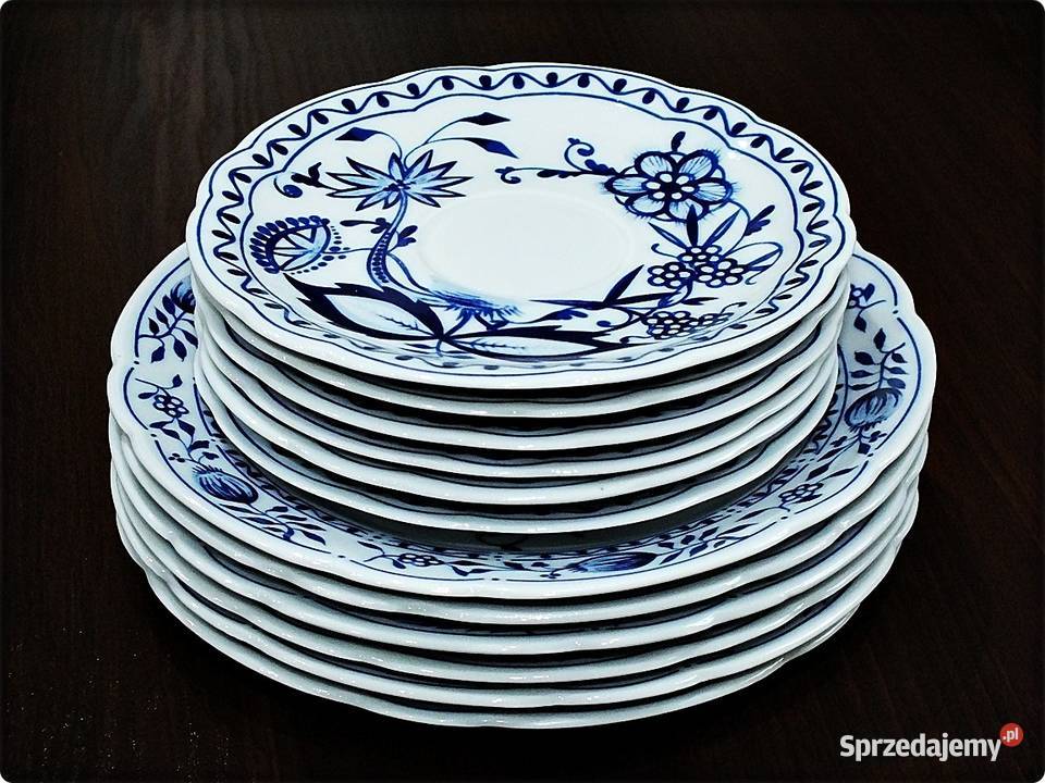 Talerz KAHLA Wzór Cebulowy Komplet 12 Porcelana lubuskie Żary