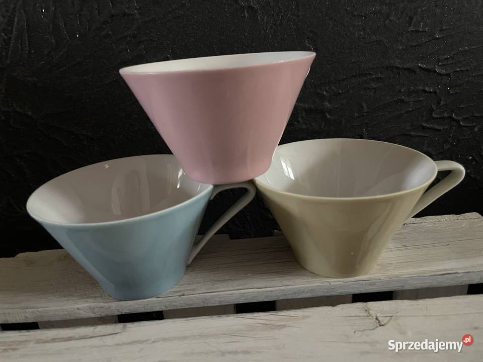 Trzy filiżanki porcelanowe Austria Lilien Wałbrzych sprzedam