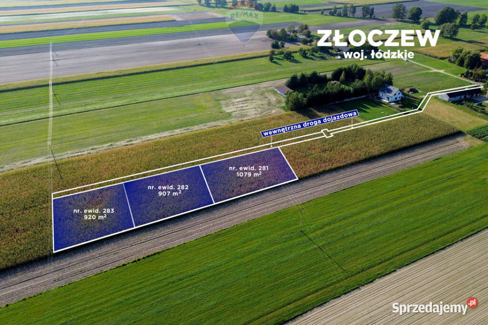 Kompleks trzech działek budowlanych Sprzedaż Złoczew