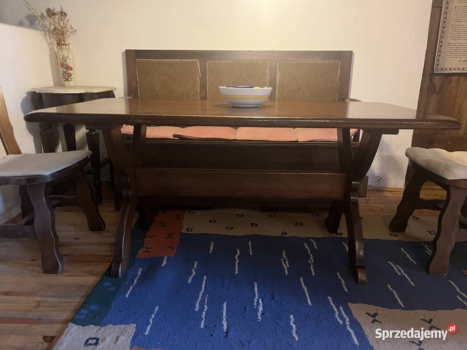 Sprzedam komplet retro mebli dębowych stół 5 Kuchenne sprzedam