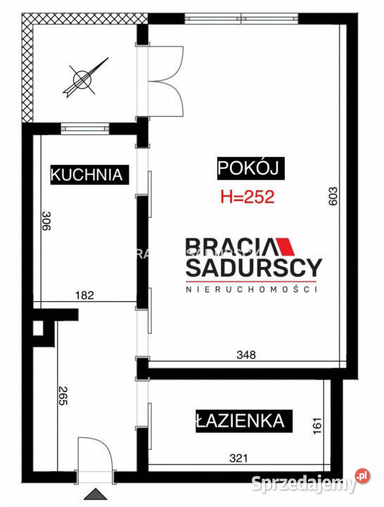 Mieszkanie Kraków Monte Cassino 37 metrów 1pok