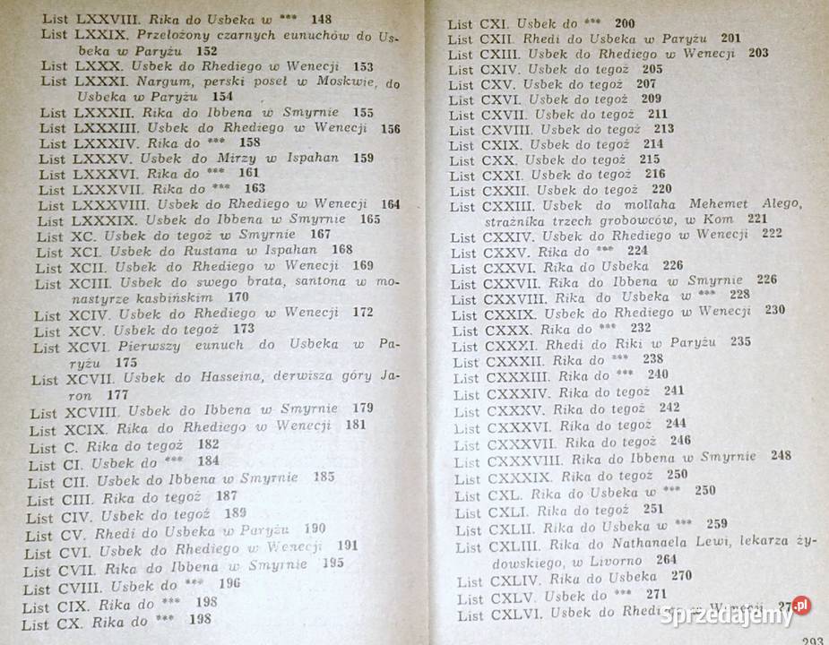 Listy perskie Charles de Montesquieu Rok wydania 1979 Chełm