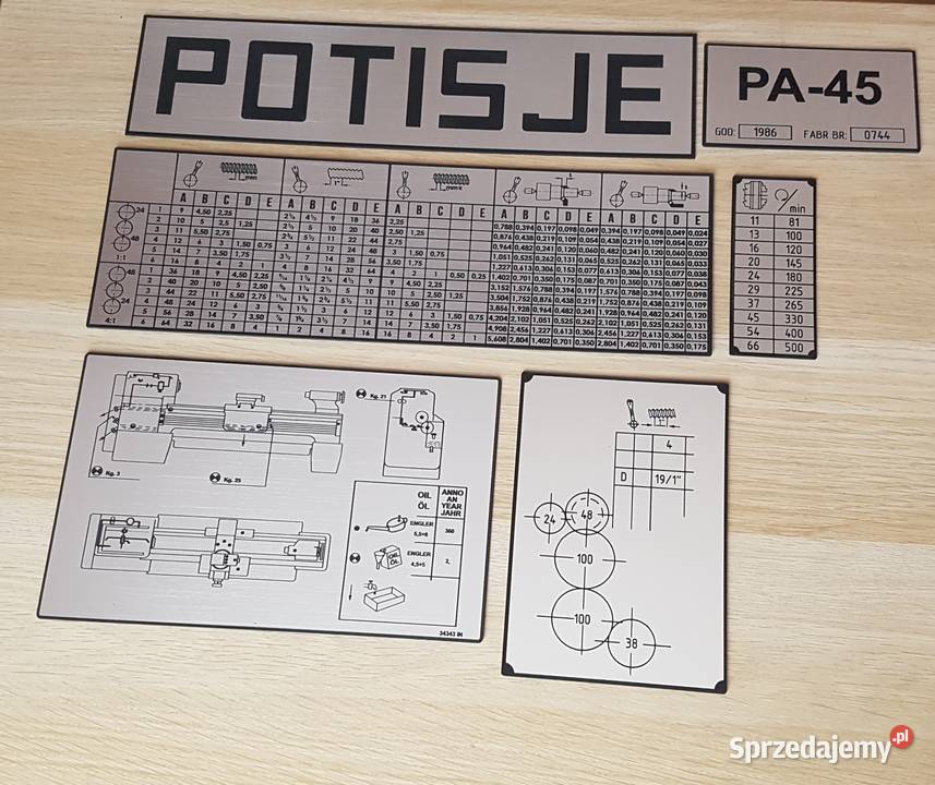 Tokarka POTISJE Tabliczka Tabliczki Tabela Zelów