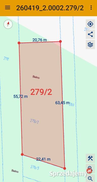 Piękna działka 1249m2 z rozpoczętą budową domu Belno