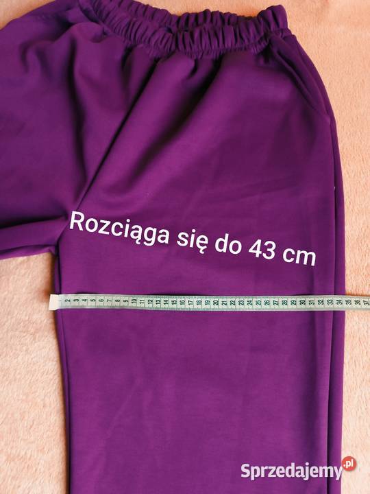 Fioletowy komplet masełko marynarka i spodnie Cieszyn