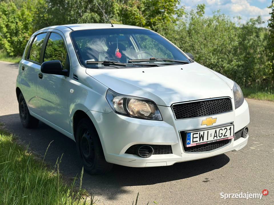 Chevrolet Aveo 12 LPG biały ładny Oszczędny Wieluń