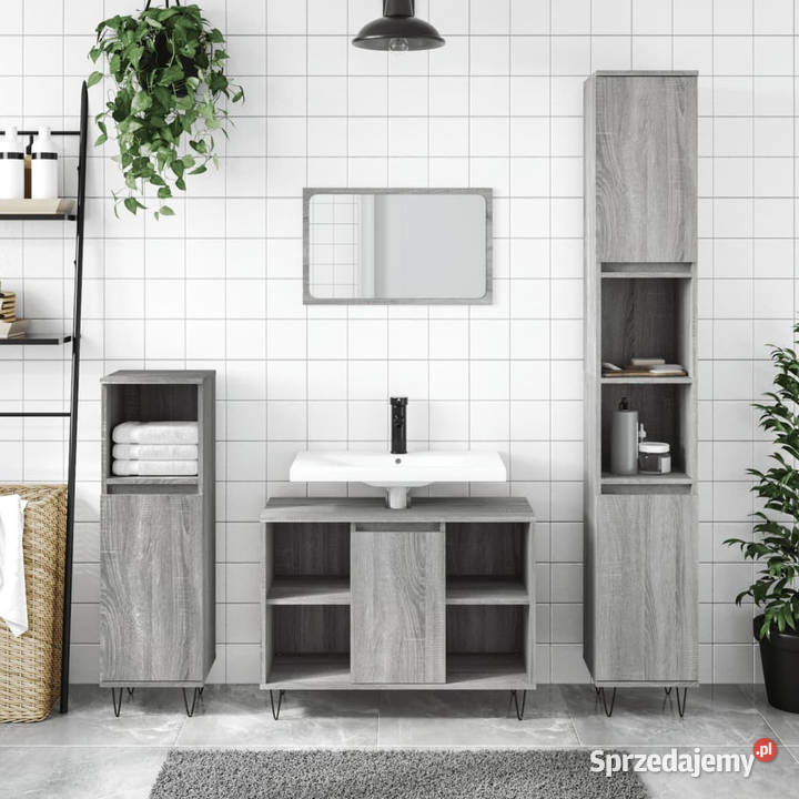 Szafka łazienkowa szary dąb sonoma 30x30x100 Warszawa
