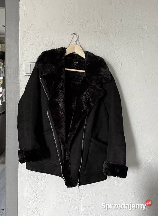 HM Kożuszek kurtka biker mis oversize M pasuje czarny