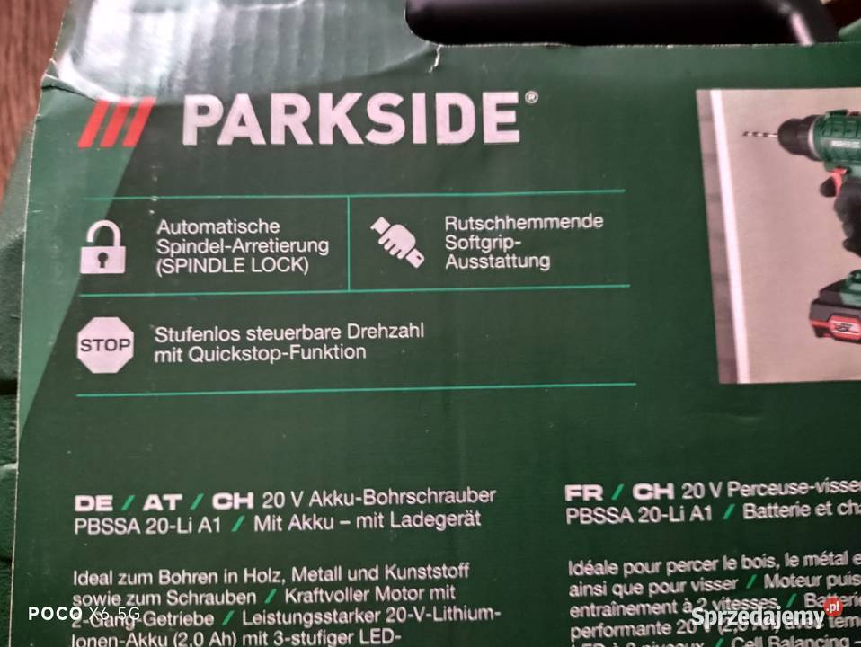 Parkside PBSSA 20 Li a1 wiertarka wkrętarka z