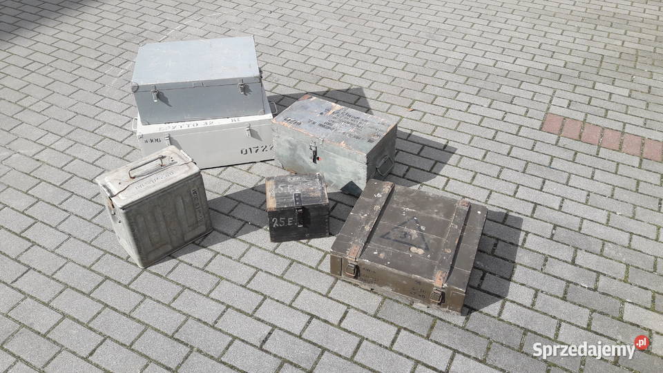 Skrzynka skrzynia wojskowa drewniana Vintage