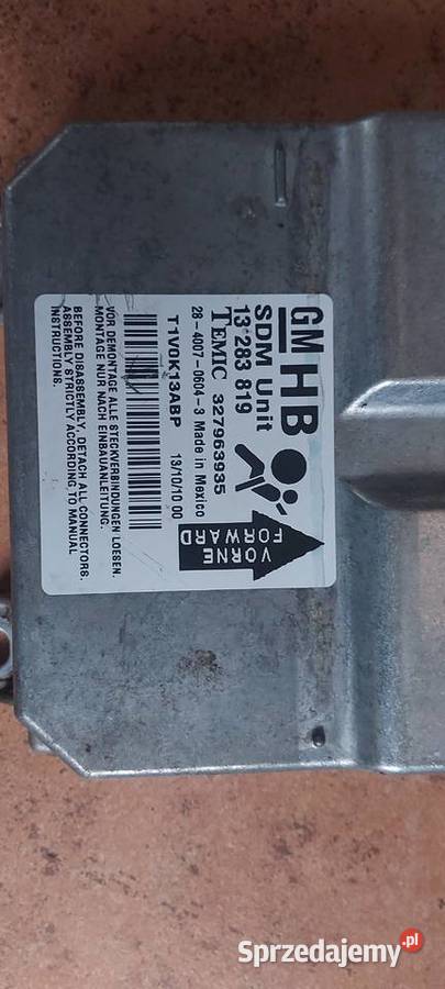 Sensor moduł Airbag Opel Corsa D 13283819 Szczecin