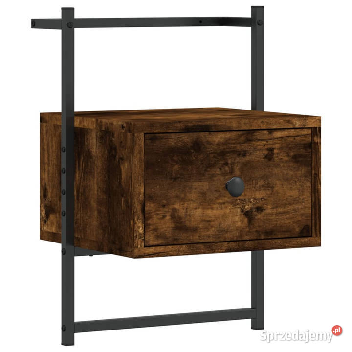Szafki nocne wiszące 2 przydymiony dąb 35x30x51