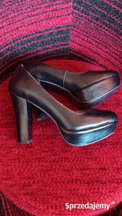 Czółenka damskie wysoki obcas skóra 38 Nowy Sącz sprzedam