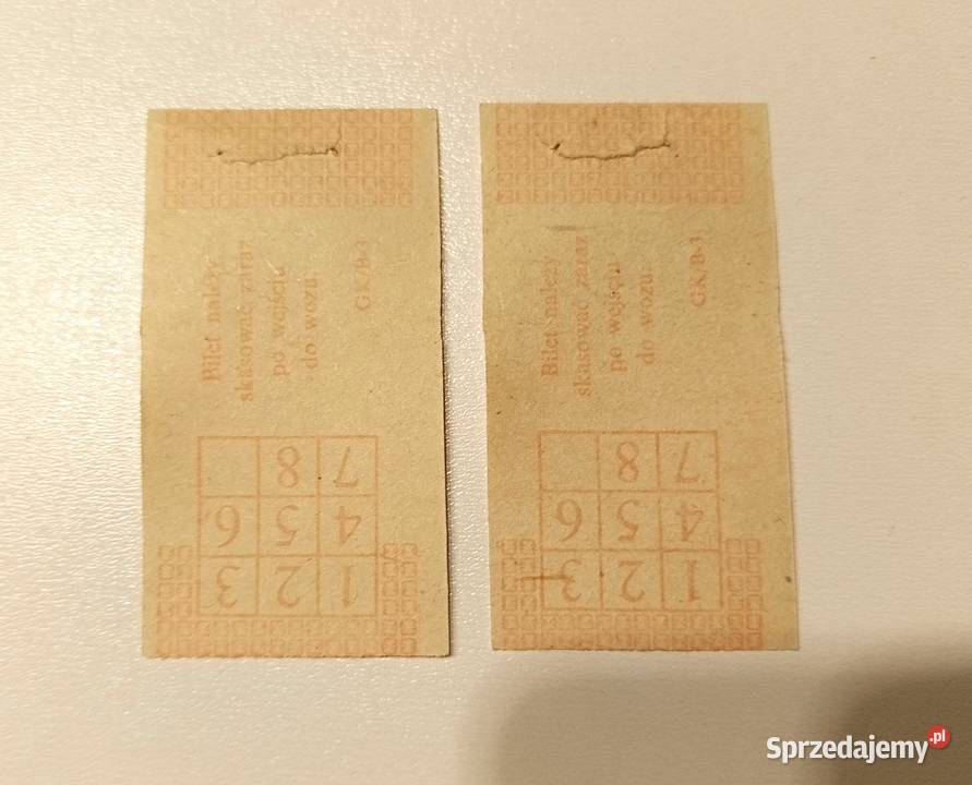 Bilet kolekcjonerski MPK Łódź G 50 gr z PRLu