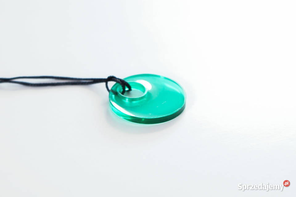 Okrągły zielony wisiorek z żywicy epoksydowej mazowieckie Warszawa
