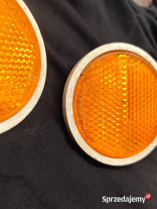 Odblask pomarańczowy odblaski PRL września Harasiuki