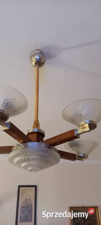 Pięcioramienny żyrandol w stylu Art Deco łódzkie Skierniewice