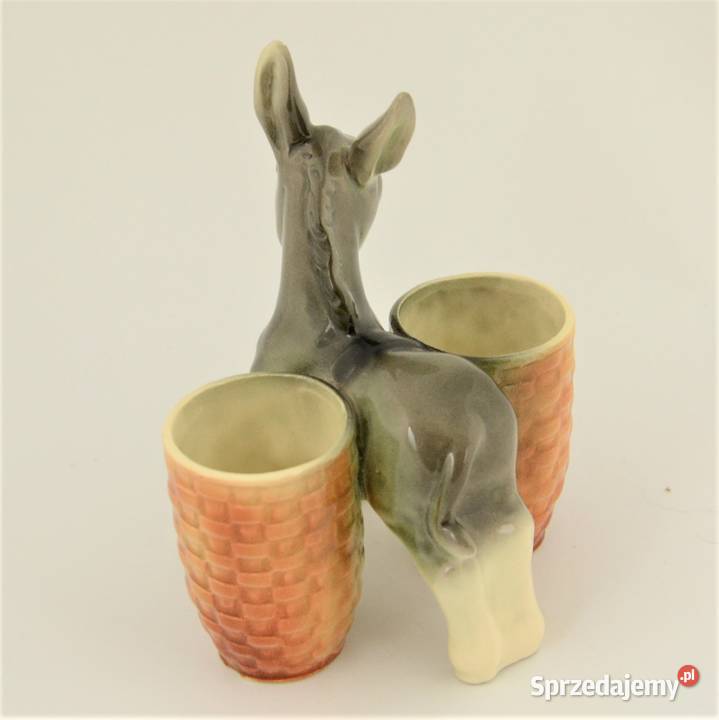 Osiołek z koszami na przyprawy olej ocet Anglia Porcelana i szkło Warszawa