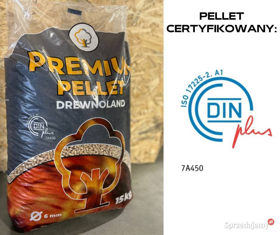 Pellet Premium DINPLUS A1 iglastysosnowy 6mm małopolskie Dąbrowa Tarnowska sprzedam