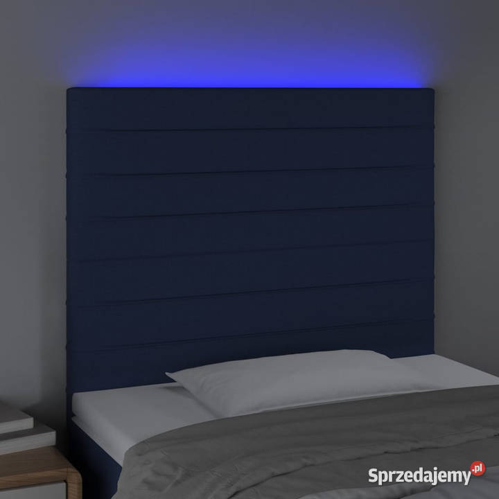 Zagłówek do łóżka z LED niebieski 80x5x118128 Warszawa