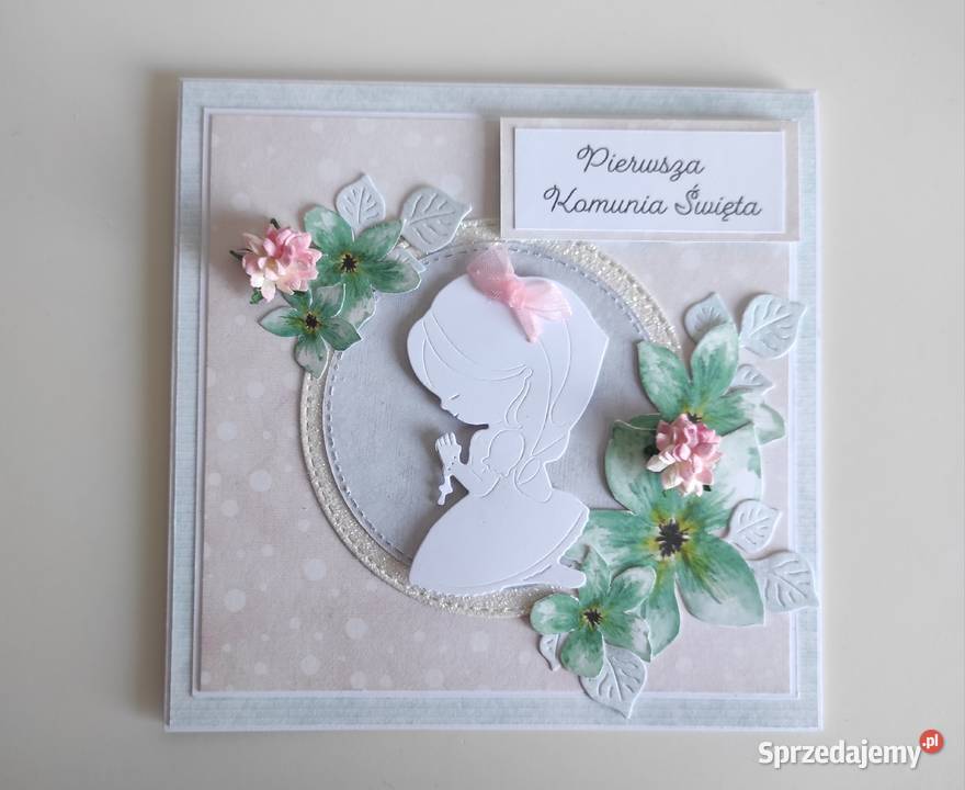 Kartka ręcznie robiona na Komunię Świętą z Łódź sprzedam