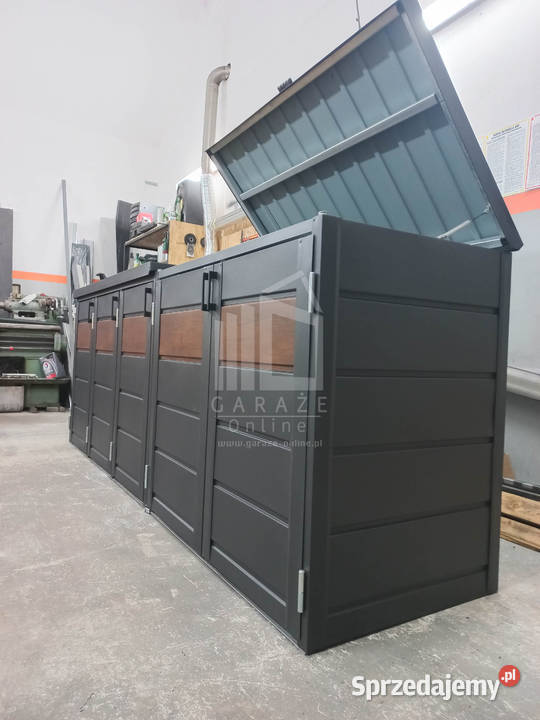 wiata śmietnikowa obudowa kubłów 345x80x120 Altany i wiaty Nowy Sącz sprzedam
