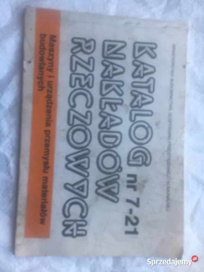Katalog Nakładów Rzeczowych 721 Maszyny i