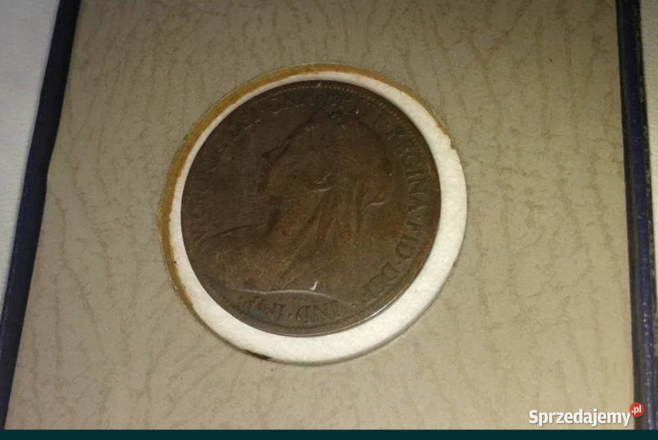 Moneta One Penny pens 1897 Anglia Numizmatyka Częstochowa