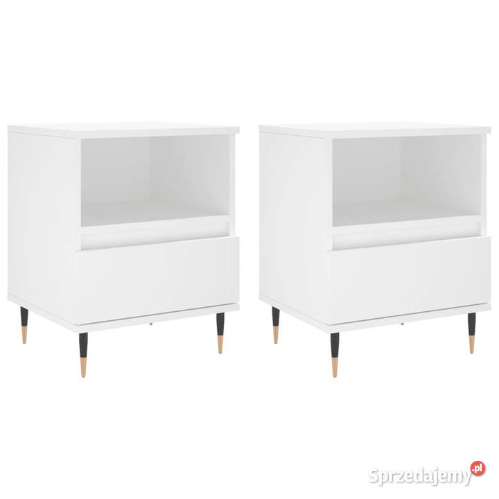 Szafki nocne 2 białe 40x35x50 WM830605 Nocne Warszawa