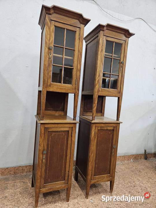 Wąska szafka witrynka słupek secesja Nowy Sącz