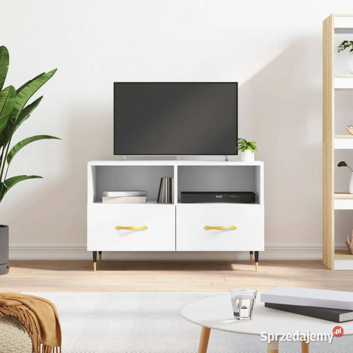 Szafka pod TV biała 80x36x50 materiał Warszawa