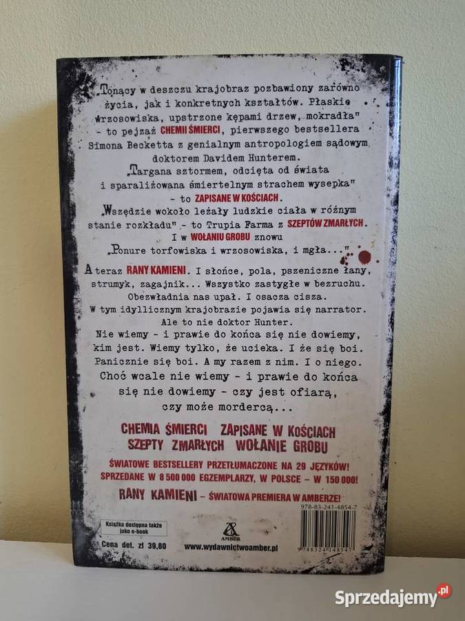 Rany kamieni Simon Beckett thriller kryminalny Kamienna Góra