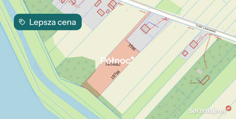 Unikatowa działka w Dolinie Tyśmienicy 3816m Komarne