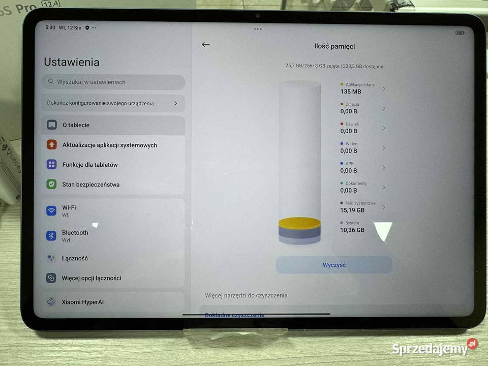 Tablet Xiaomi Pad 6S Pro 124 8 GB 256 GB szary Elbląg