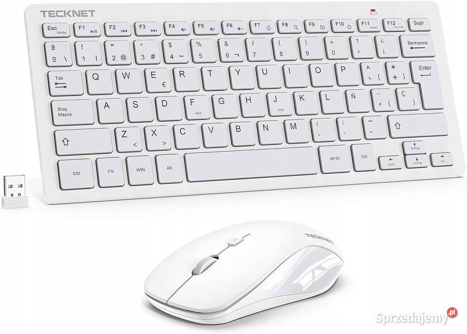 Ultracienka bezprzewodowa mini klawiatura i mysz Elektronika mazowieckie Myszyniec