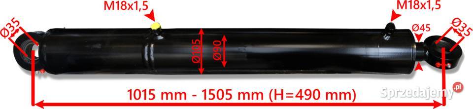 SIŁOWNIK HYDRAULICZNY SMT2MF 90x45 SKOK 490mm
