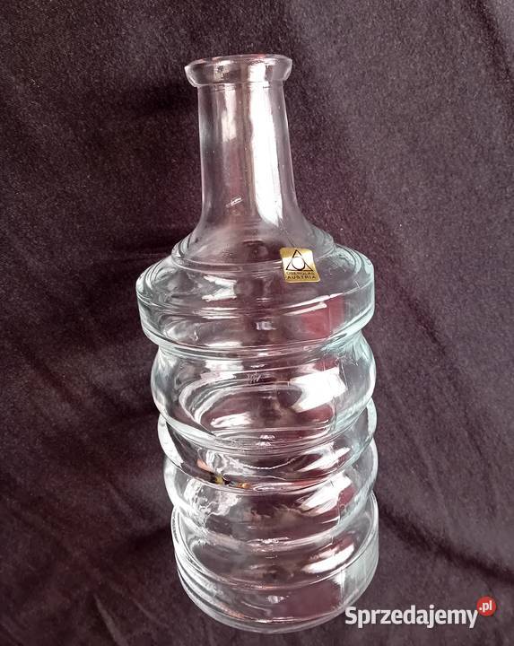 Karafka Stoelzle Oberglas Austria lata 70e 80e Koźminek