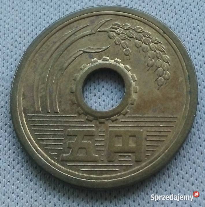 JAPONIA5 YEN1989 r Z OTWOREM Numizmatyka Legionowo