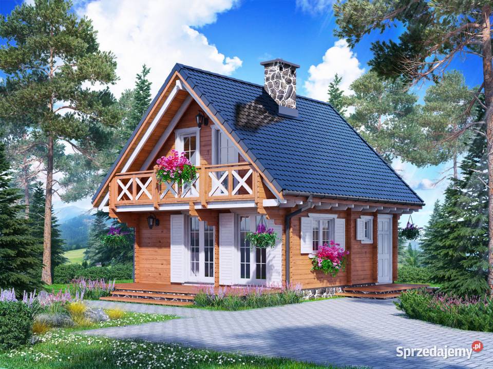 DREWNIANY DOMEK CAŁOROCZNY KAROLINA 61 19 M2 Pozostałe Mrągowo sprzedam