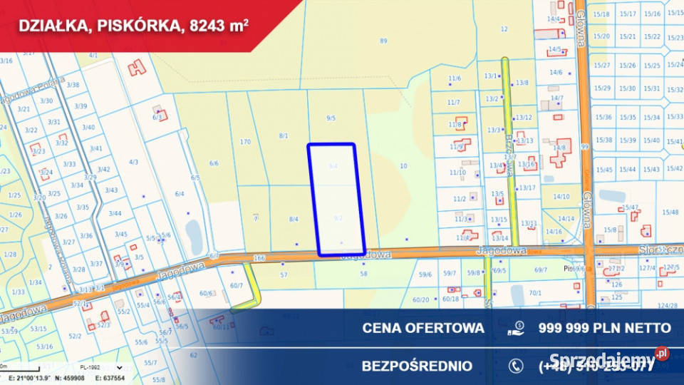 działka lesie z doskonałym dojazdem 8243 m Piskórka
